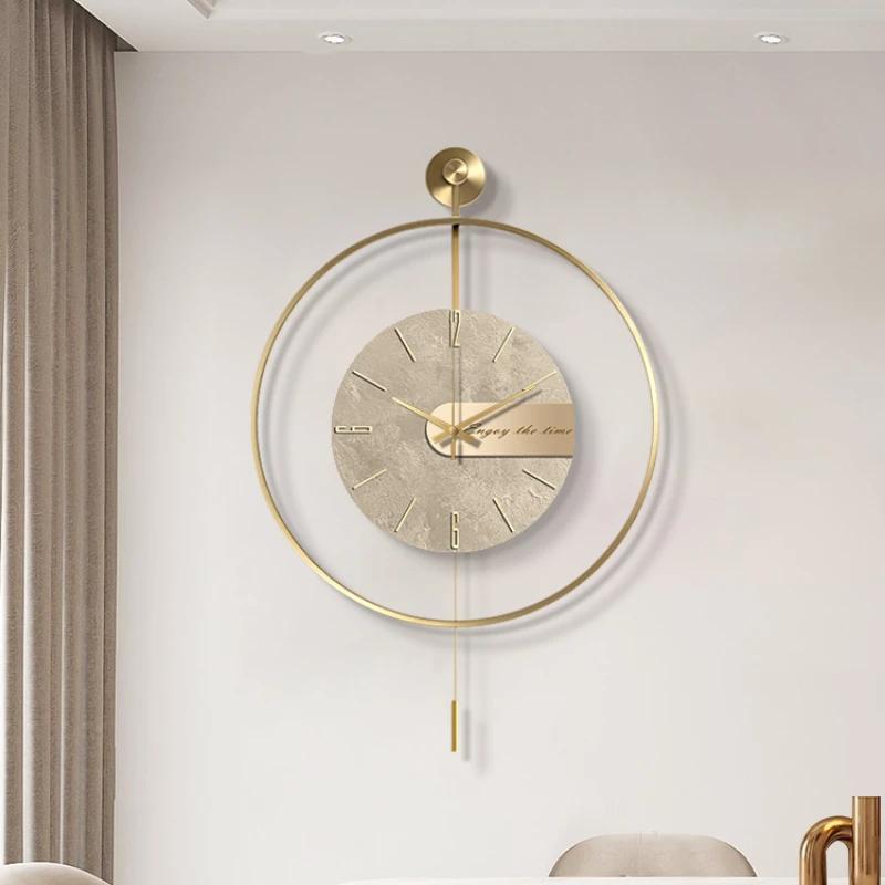 Simple Wall Clock Modern Design Art Clock Living Room Decoration Backlight Mute Wall Clock Home Decoration