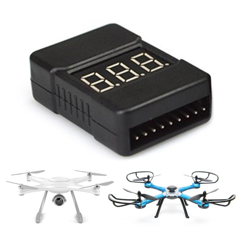 BX100 1S-8S Battery Voltages Meter Tester Liion Battery Monitors Buzzers Alarm for Airplanes Helicopter FPV Racing Drones