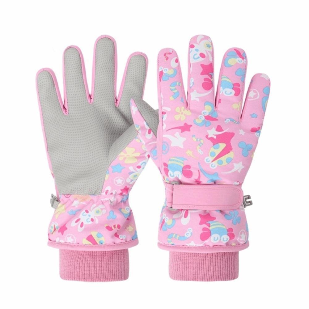 Thicken Winter Snowboard Gloves Cartoon Kids Gloves Breathable Warm Gloves Outdoor