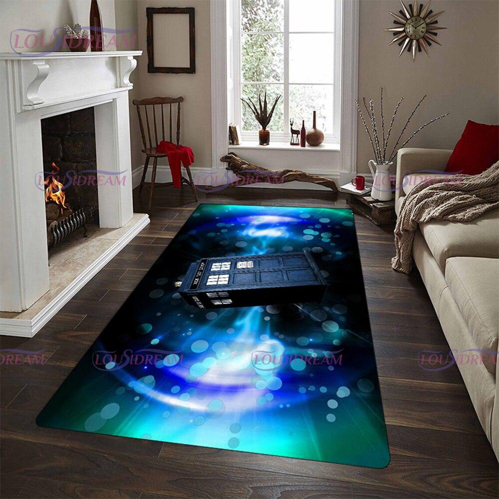 Тайный доктор. Коврик из серии «Доктор ТВ» для спальни, 3D ТАРДИС с принтом, большой ковер для зала, напольный ковер для гостиной, ковер для комнаты, декор