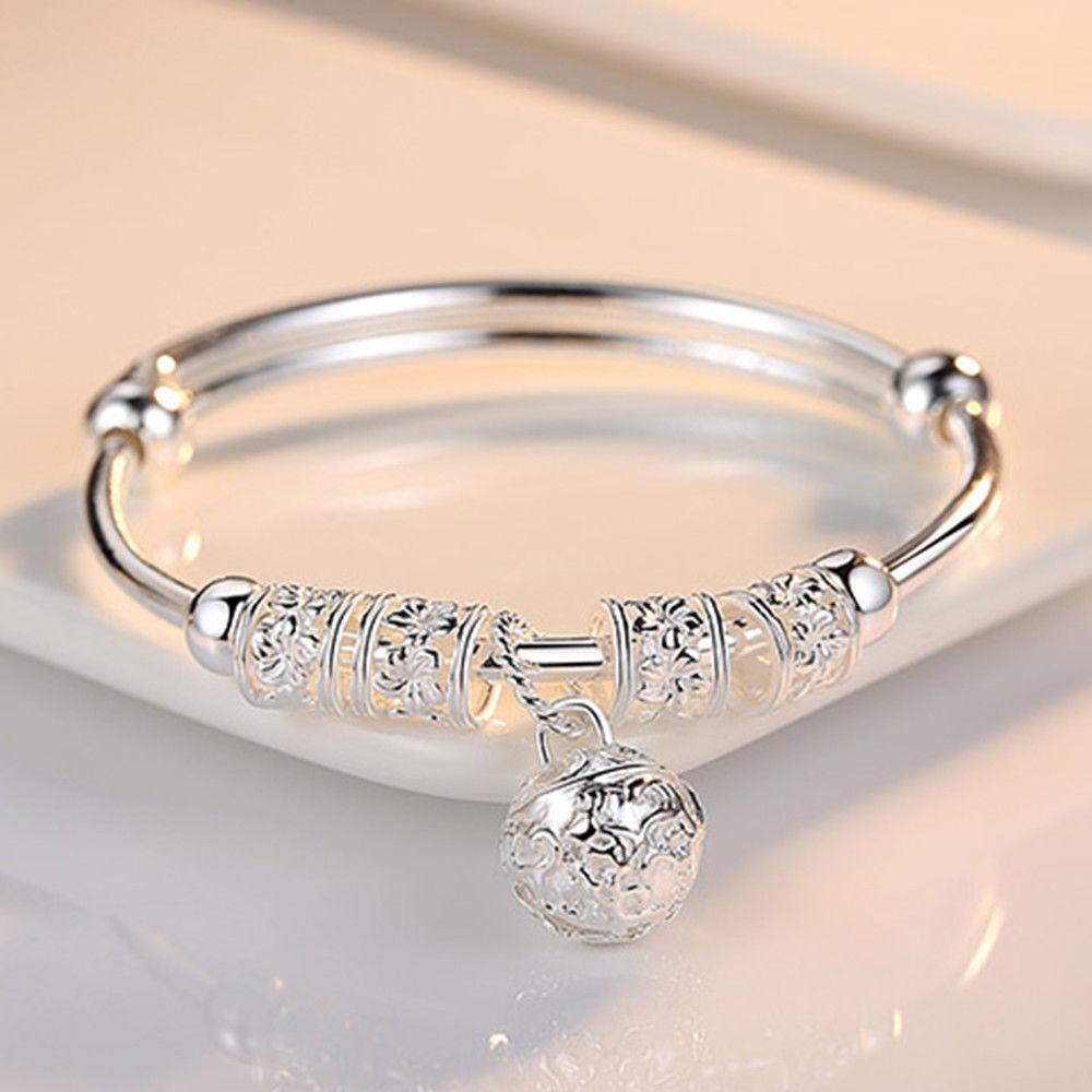 Charm 925 Sterling Silver Luxury Bead Bracelet Bracelet Cute Feminine Fashion Party Wedding Jewelry With Adjustable