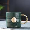 Electroplated Ceramic Mug with Coaster