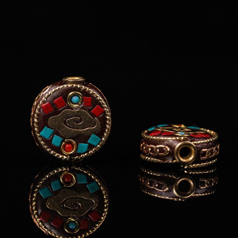 Непальские латунные бусины-разделители в виде благоприятных облаков ручной работы для изготовления украшений и орнаментов своими руками