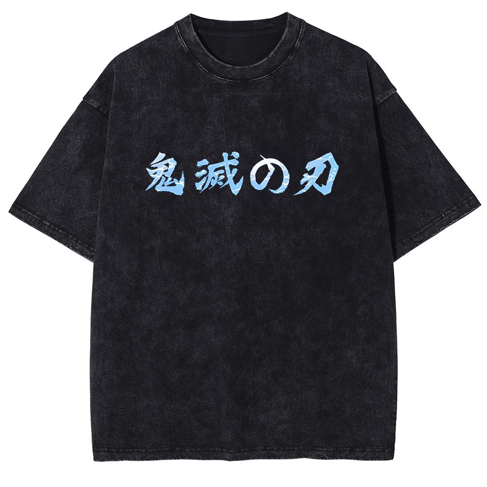 Милая графическая футболка Kanroji Mitsuri Аниме Demon Slayer Футболка Мужская Женская Выстиранные футболки Харадзюку Мужская Манга Хлопковые топы