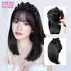 Женский синтетический парик WTB, новая короткая прическа, повязка на голову, цельный модный парик с половиной головы
