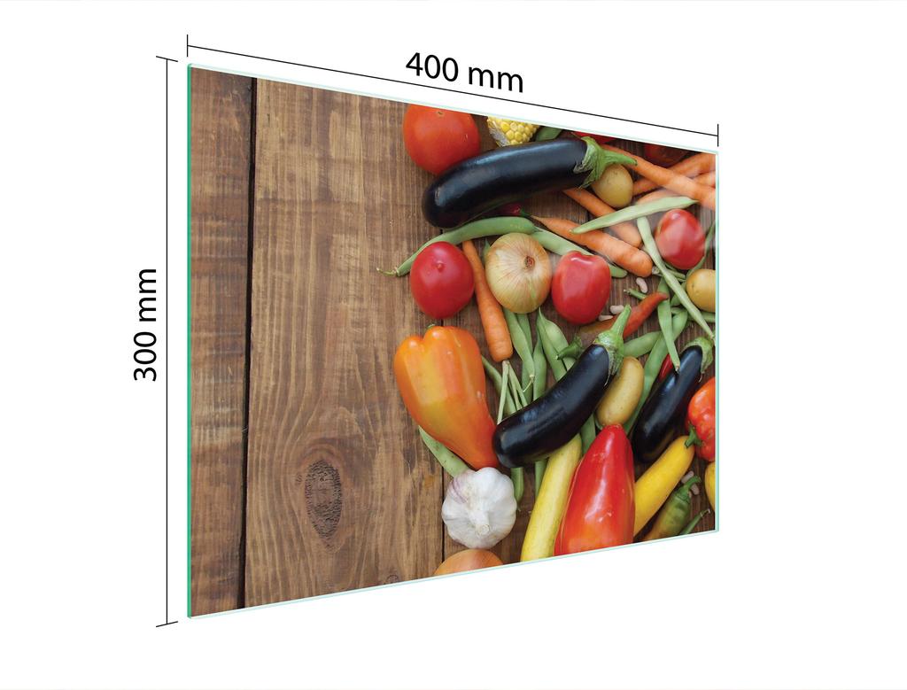 SZKLANA DESKA DO KROJENIA 40x30 WARZYWA