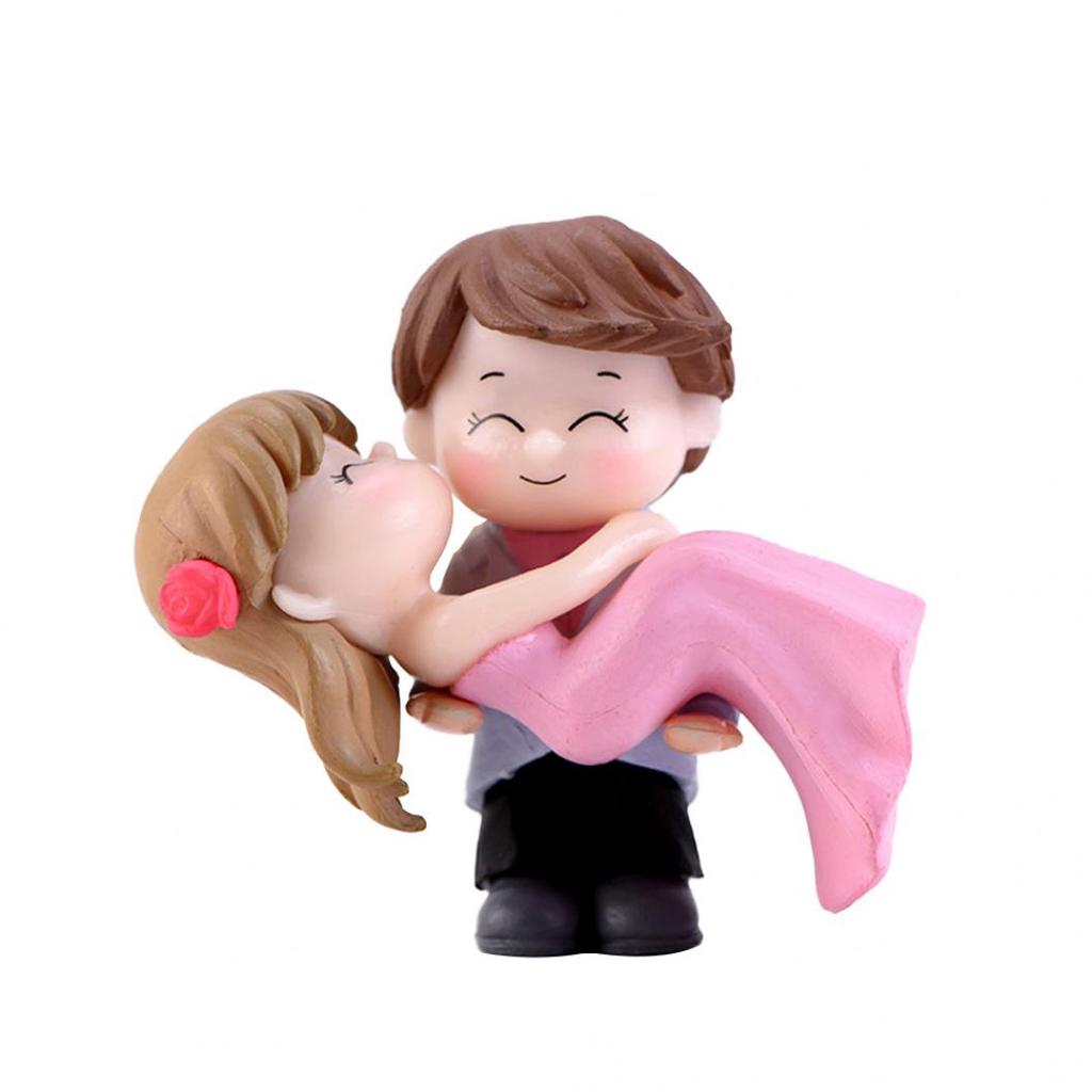 Couple Bride Groom Model Miniature Landscape Wedding Figurine Decor Ornament