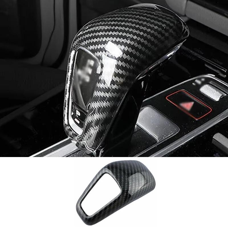 Car Console Gear Shift Handle Head Cap Cover Trim Decoration Sticker Carbon Fiber Color Accessories For Porsche Cayenne 2018-21