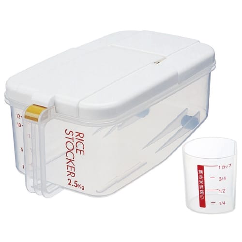 Skater Refrigerator Rice Bottle, Horizontal, Lightweight with Cup, On Casters, Made In Japan, 2.5 Kg RBI2-A