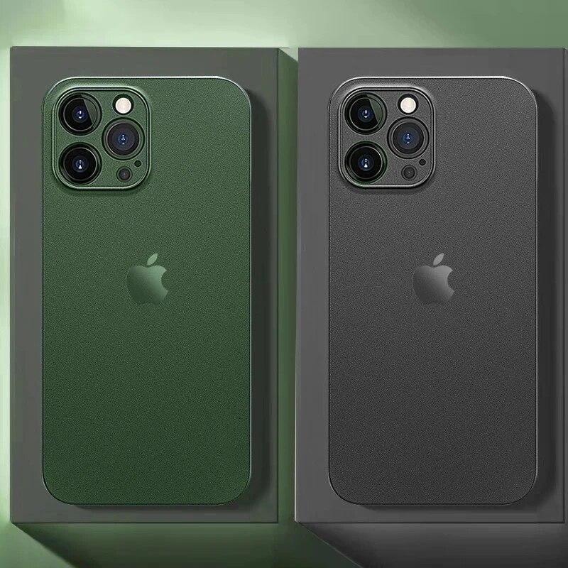 Ультратонкий матовый жесткий чехол 0,3 мм для iPhone 15 Pro 14 Plus 13 12 Mini Pro Max, прозрачный тонкий, полная задняя крышка, чехол из полипропилена