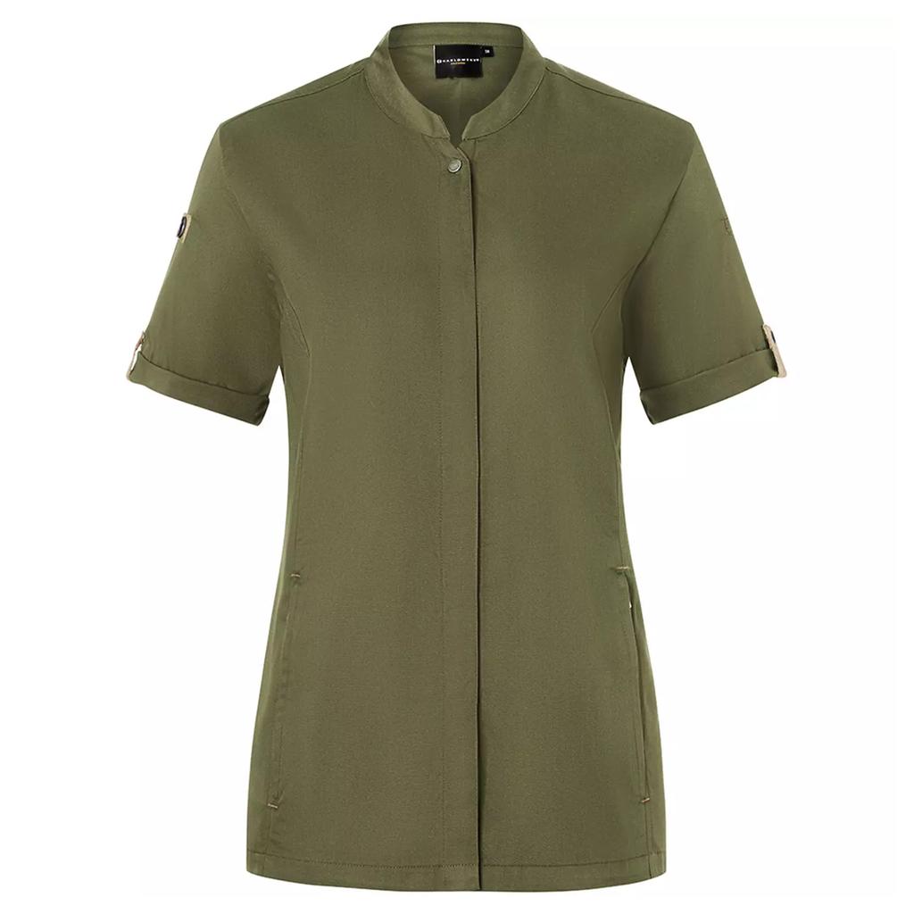 Womens/Ladies Green-Generation Chef Jacket