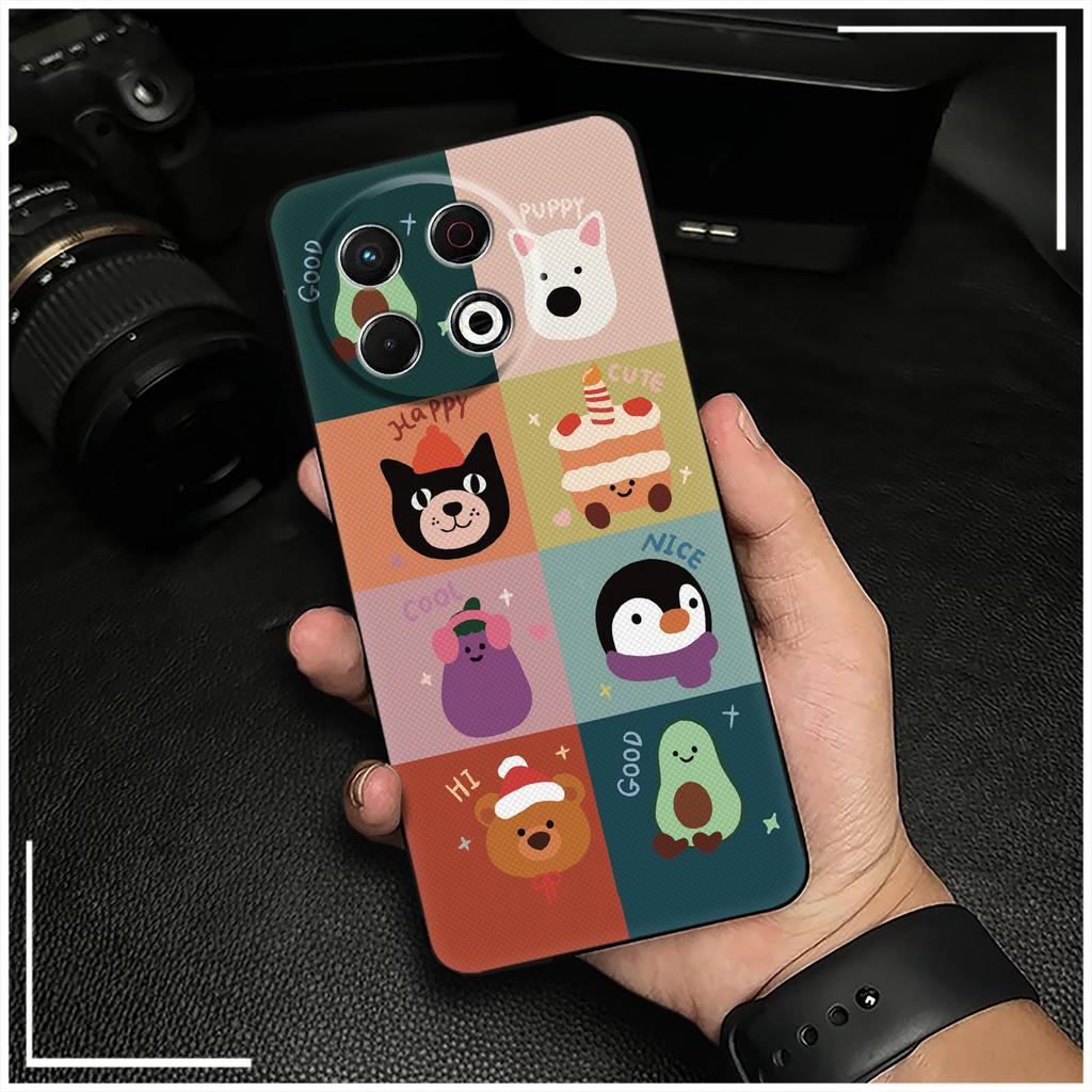 Защитный мягкий чехол для телефона Tecno Spark30 Pro 4G/KL7 TPU Задняя крышка Животные Прочный Противоударный Полная защита Милый