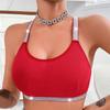 Женский бюстгальтер, нижнее белье, красивая спина, сборка по бокам, Y-образная лента, верхняя одежда, жилет, топ