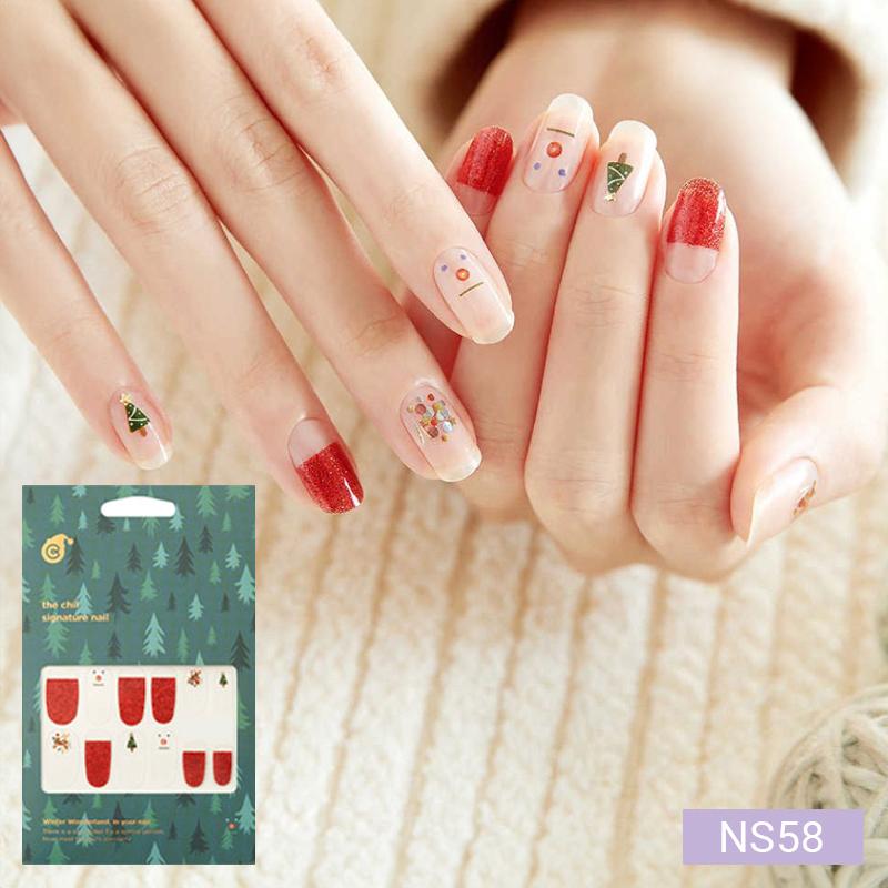 Милые пастельные наклейки для ногтей 24 шт. | Полоски для прессования, Дизайны с кроликом, медведем и звездой, Легко снимаются