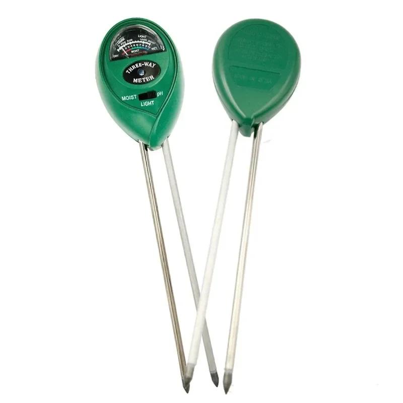 3 в 1 измеритель влажности почвы свет PH тестеры с 2 зондами почвенный монитор для садовых растений тест цветок инструмент инструмент