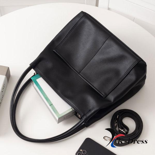 Карманная двусторонняя сумка-шоппер с перекрестием (4 цвета)