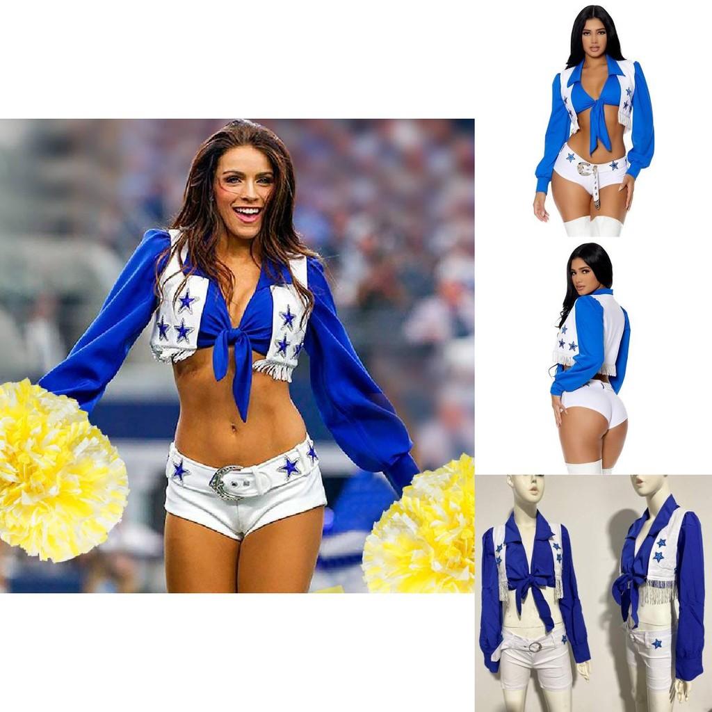 Eye-catching Starry Cheerleader Costume For Women Ideal For Halloween And Events