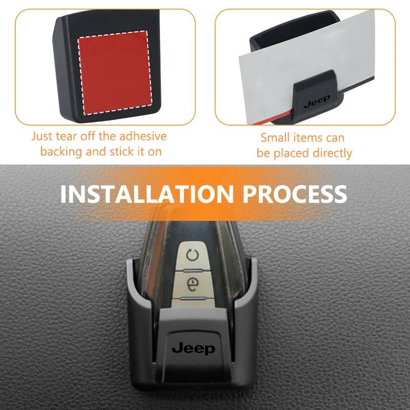 Car Storage Box Phone Cable Coin Storage Sundries Key Organizer For Jeep Grand Cherokee Patriot Renegade Compass Wrangler AJX1
