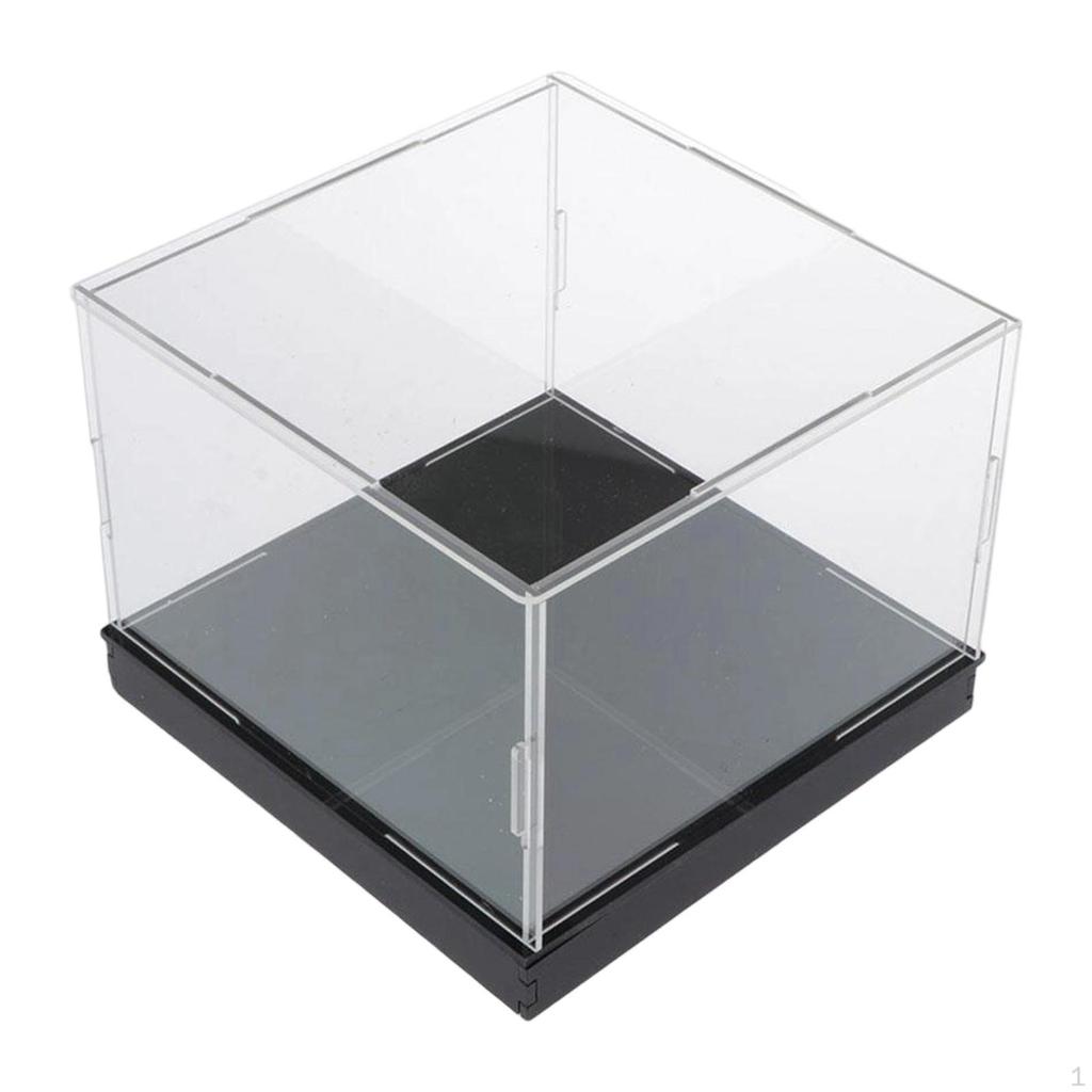 Acrylic Countertop Display Case, Sturdy Cube, Transparent, for Model Cars And Figurines.
