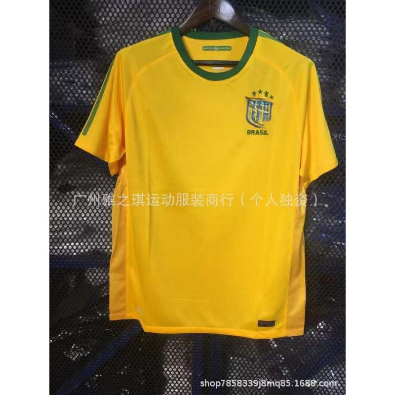 Brazil National Team Football Jerseys Short Sleeve Sports Shirts Men Women Retro Style