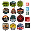 Adventure Camping Outdoor Camping Camping Compass Wolf Embroidery Cloth Patch Velcro Armband Morale Badge