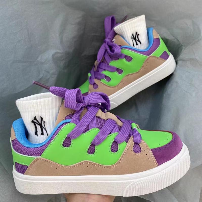 Новые летние мужские туфли для скейтбординга, повседневные спортивные туфли на плоской подошве, мужские контрастные цветные туфли для моральных тренировок