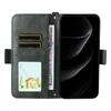 For iPhone 17 Pro Max Leather Case Magnetic Closure Wallet Stand Phone Cover with Crossbody Strap