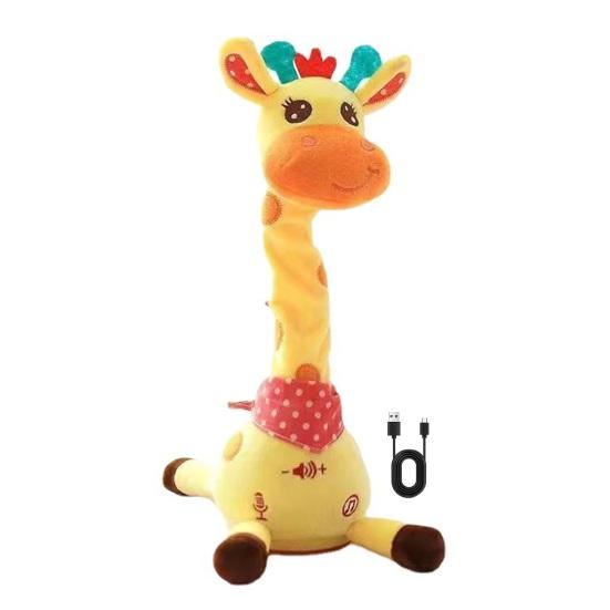 Dancing Giraffe Toy with LED Lights Sings Dances Repeats What You Say Plush Giraffe Toy Baby Electric Talking Stuffed Giraffe Musical Toy