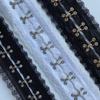 1Meters/lot 2cm Wide Spot Black and White Buckle Webbing Hook Collar Hook Buckle Fly Buckle Lace Ribbon DIY Clothing Accessories