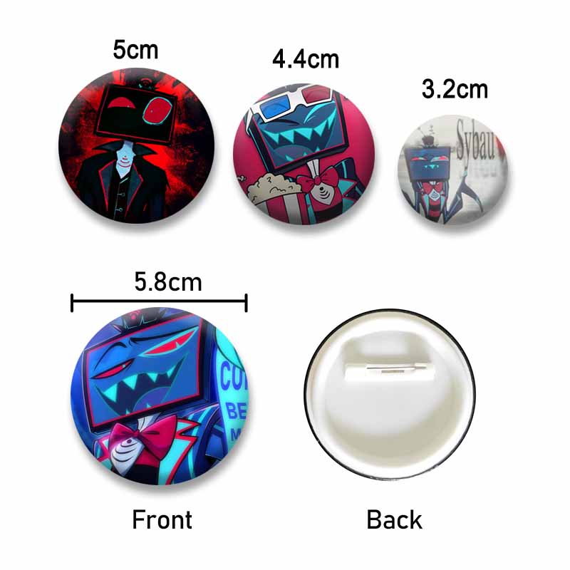 Anime Cartoon Character Vox Soft Button Pins Handmade Role Playing Brooch Backpack Clothing Jewelry Badge Prop Souvenir Gifts