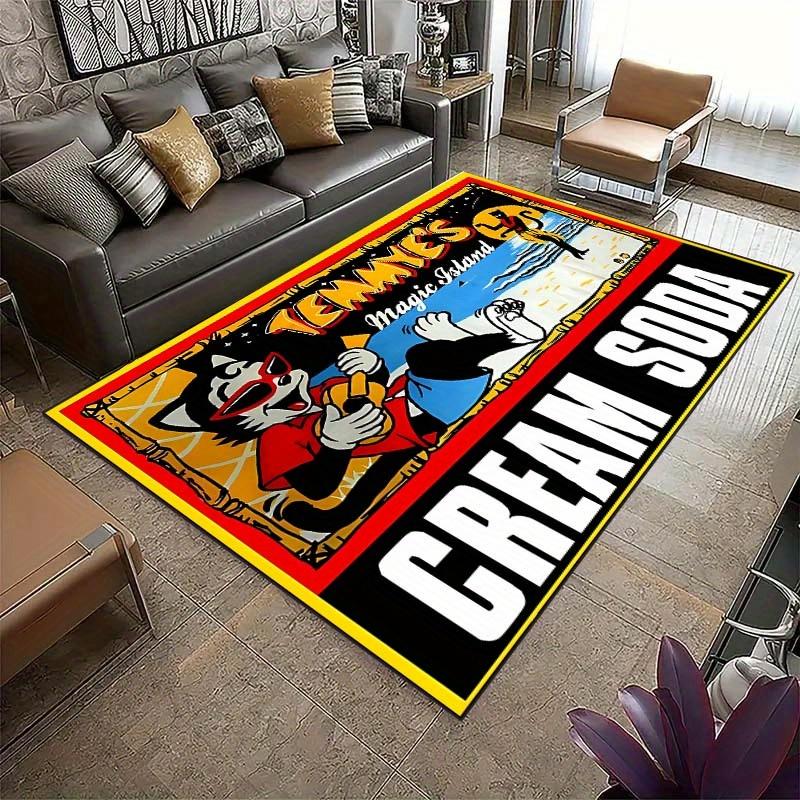 Summer Magic Island Cream Soda Pattern Office Chair Mat,Suitable for Office Picnic Game Room Entrance Living Room Bedroom Porch Desk Hallway