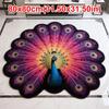 Soft Peacock Carpet Special-shaped Door Gasket Durable Blanket  for Living Room Tea Table Bedside