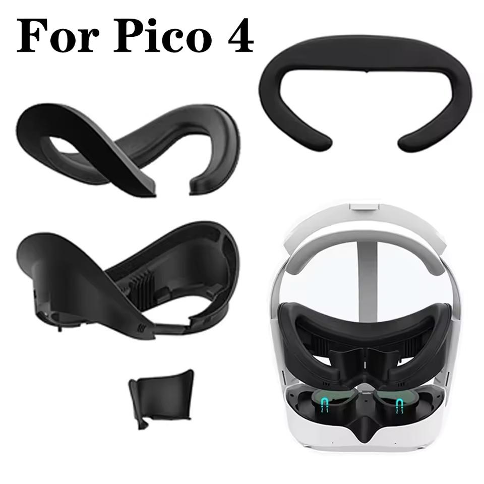 For Pico 4 / 4 Ultra Facial Interface Bracket Replacement Ice Silk Fabric PU Leather Face Pad Cover for VR Glasses Accessories5