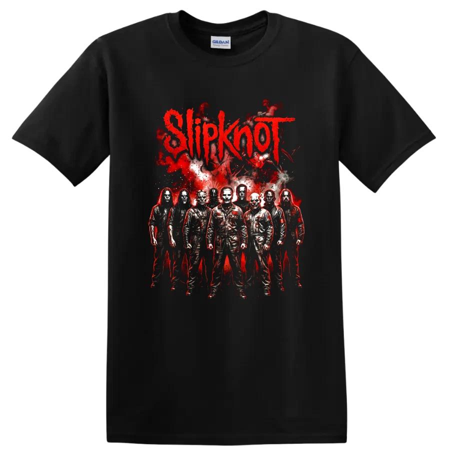 Slipknot Маскированная метал-группа Члены группы Красный Ужас Графическая футболка Концертная музыкальная футболка