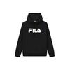 Fila Classic Loose Logo Casual Hooded Long Sleeve Fleece American Vintage Sweatshirt Unisex Sweatshirt Black F51U248298F-BK