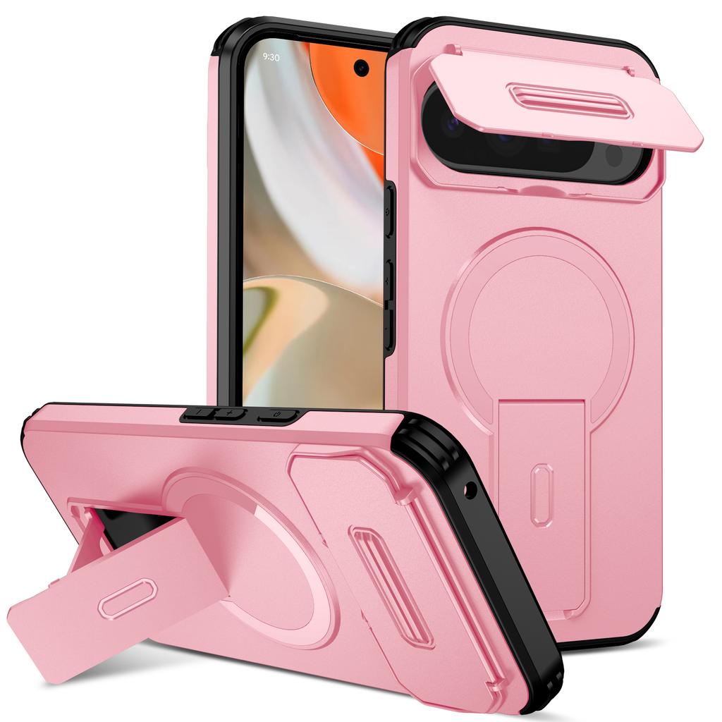 Чехол для Google Pixel 10 Pro XL Pixel 10 Pro 9A 9 Pro Armor Защита объектива камеры Магнитная подставка Ударопрочный бампер Тяжелый чехол