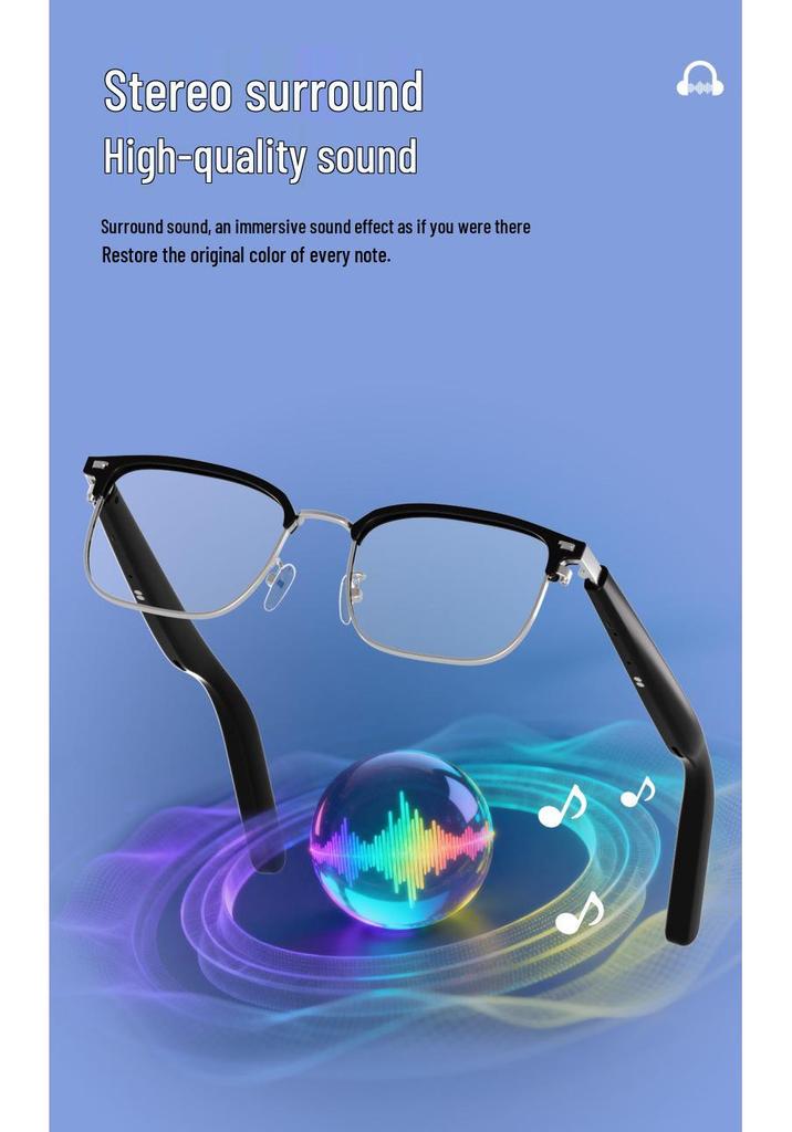 GT13 Smart Glasses: AI Translation, Voice Activation, Slide Control, Noise Reduction, Remote Photo Capture, Color Change.