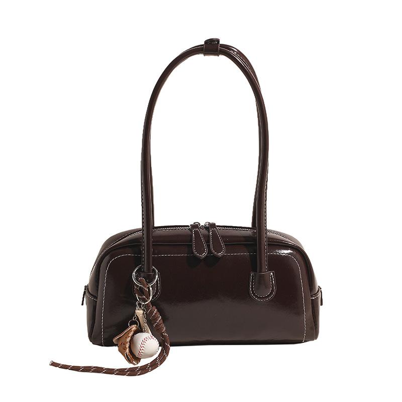 Простая сумка интернет-знаменитости 2025 новая модная осенне-зимняя на плечо женская сумка с высоким чувством подмышечная универсальная сумка-бостон тренд