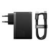 PRO 160W GaN GaN5 wall charger 2x USBC USBA USBC cable black