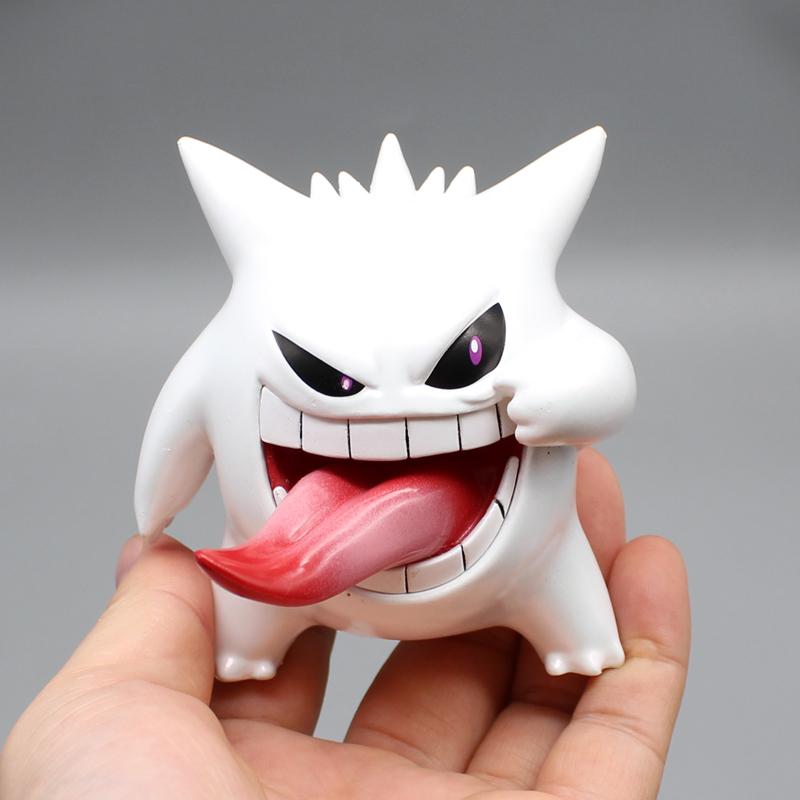 9cm Pokemon Gengar Figure Transparent Model, Cute Anime PVC Action Figurine for Room Decoration Collection Gift for Fans
