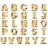 Exquisite Gold 26 Letter A-Z Alphabet Beads Copper Charm For Women Necklace Bracelet Bangle Accessories Diy Jewelry