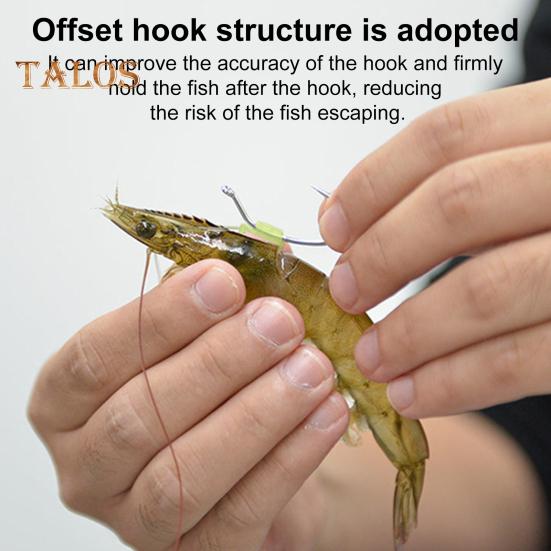 5/15/25Pcs Luminous Live Shrimp Fixing Hook Heavy Duty Metal Barbed Fishhook Freshwater Saltwater Catfish Bass Fishing Hook Fishing Accessories