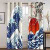 Anime Mountain Sunset Curtains for Bedroom Curtain for Living Room Luxury Japanese 3D Digital Printing Cortina Para Quarto