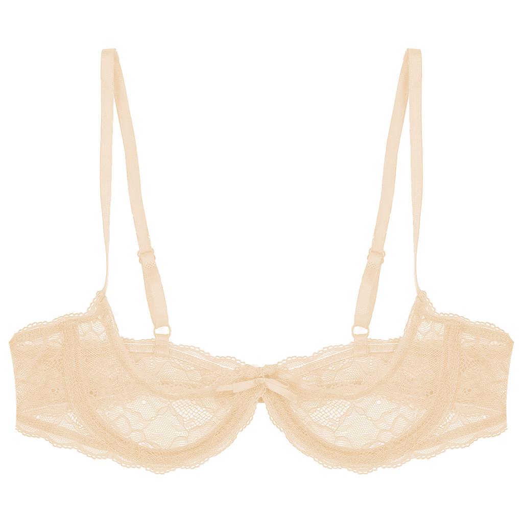 Женский прозрачный кружевной бюстгальтер на косточках без косточек, верхнее белье, бюстгальтер с чашкой 1/4, топы, нижнее белье, ночное белье