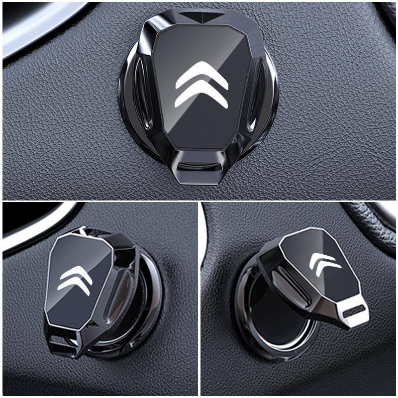 WKZA3 Car Engine Start Button Protective Cover Push Button Sticker Accessory For Citroen C3 C4 C5 C1 C2 Berlingo Celysee Xsara Picasso