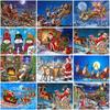 Winter Scenery DIY 5D Diamond Painting Santa Claus Diamond Embroidery Full Round Resin Mosaic Handmade Kits Christmas Gift