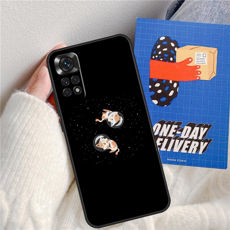 Чехол Space Happy Cats для Xiaomi Redmi Note 11 9 10 12 13 14 Pro 9S 10S 11S 12S Redmi 13C 10C 12C 14C