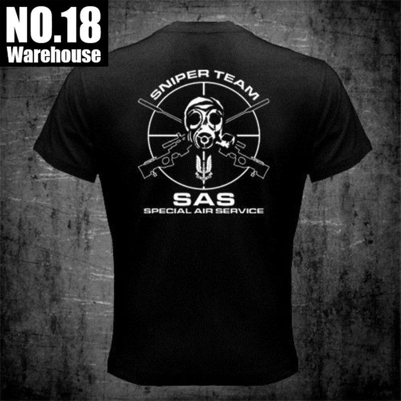 Футболка унисекс Military SAS Sniper Shirt Армейская футболка унисекс для специальных военных операций с коротким рукавом Повседневная летняя футболка унисекс