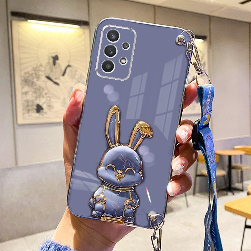 Чехол-ремешок на шею 52 53 23 33 для Samsung Galaxy A52 A53 A13 A23 A33 A72 A73 A32 4g 5g С подставкой Силиконовый чехол A52s