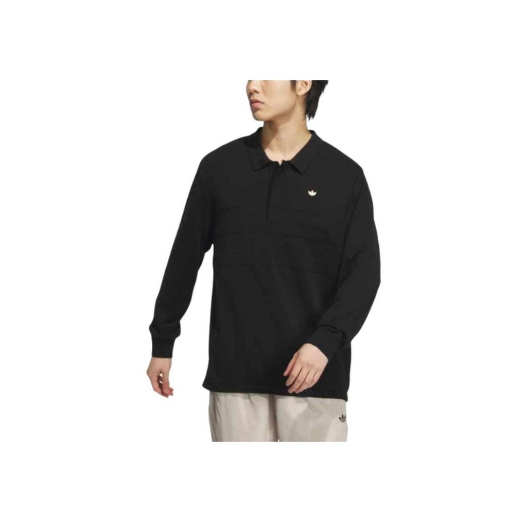 Adidas Оригинальная классическая серия, однотонная, винтажная, в студенческом стиле, удобная, с длинным рукавом, мужская, черная, JD5805